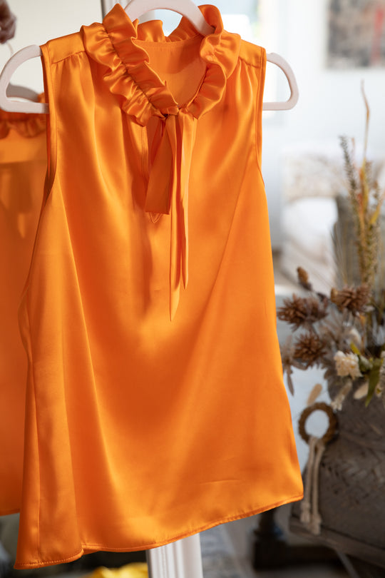 Orange Silk Top - Nicotrella