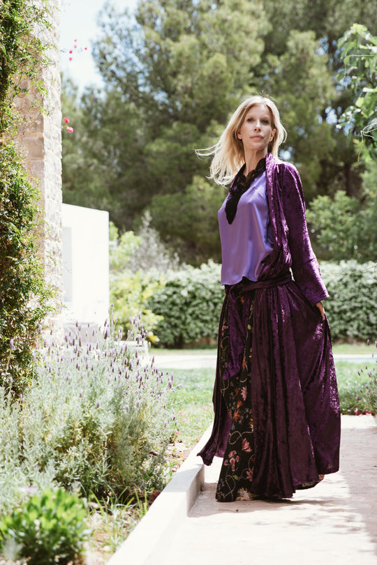 Tilla Purple  Kimono - Nicotrella