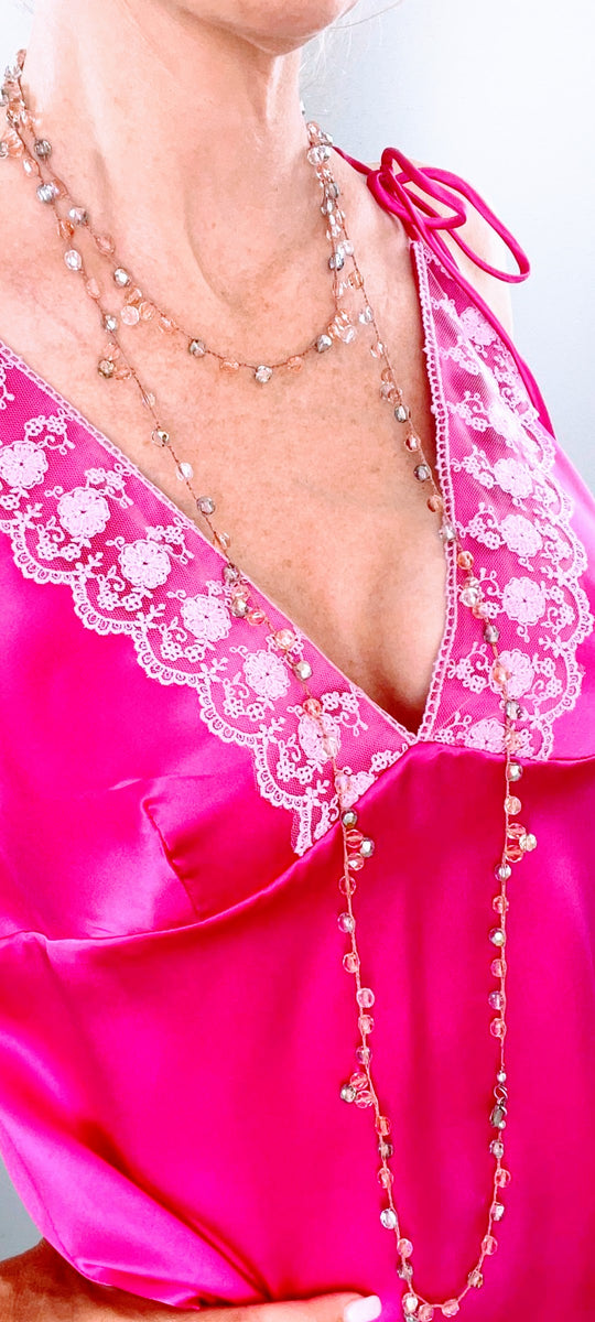 Pinky Flower Silk Top - Nicotrella